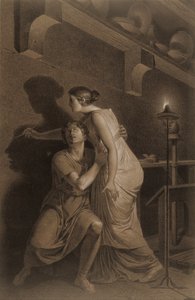 The Invention of Drawing (recto); Sketch of Lower Leg Bones of Human Skeleton (verso) by Joseph Benoît Suvée